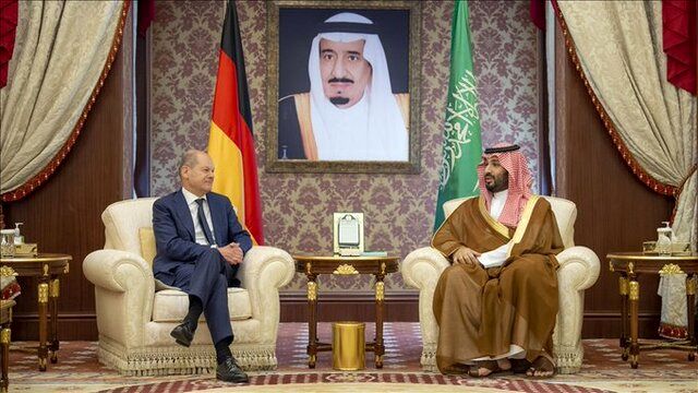 دیدار بنسلمان با صدراعظم آلمان در پی بحران گاز اروپا دیدار بنسلمان با صدراعظم آلمان در پی بحران گاز اروپا