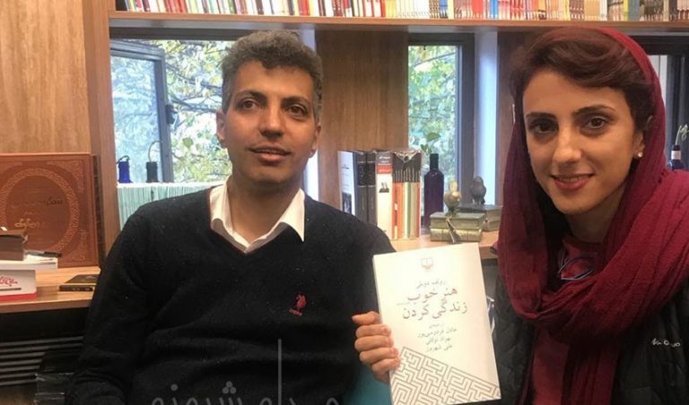تصویری از دیدار الناز رکابی با عادل فردوسی‌پور