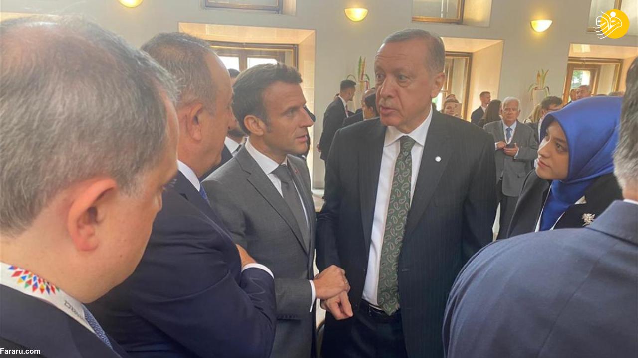 تصاویری از دیدار مکرون، اردوغان و علی‌اف