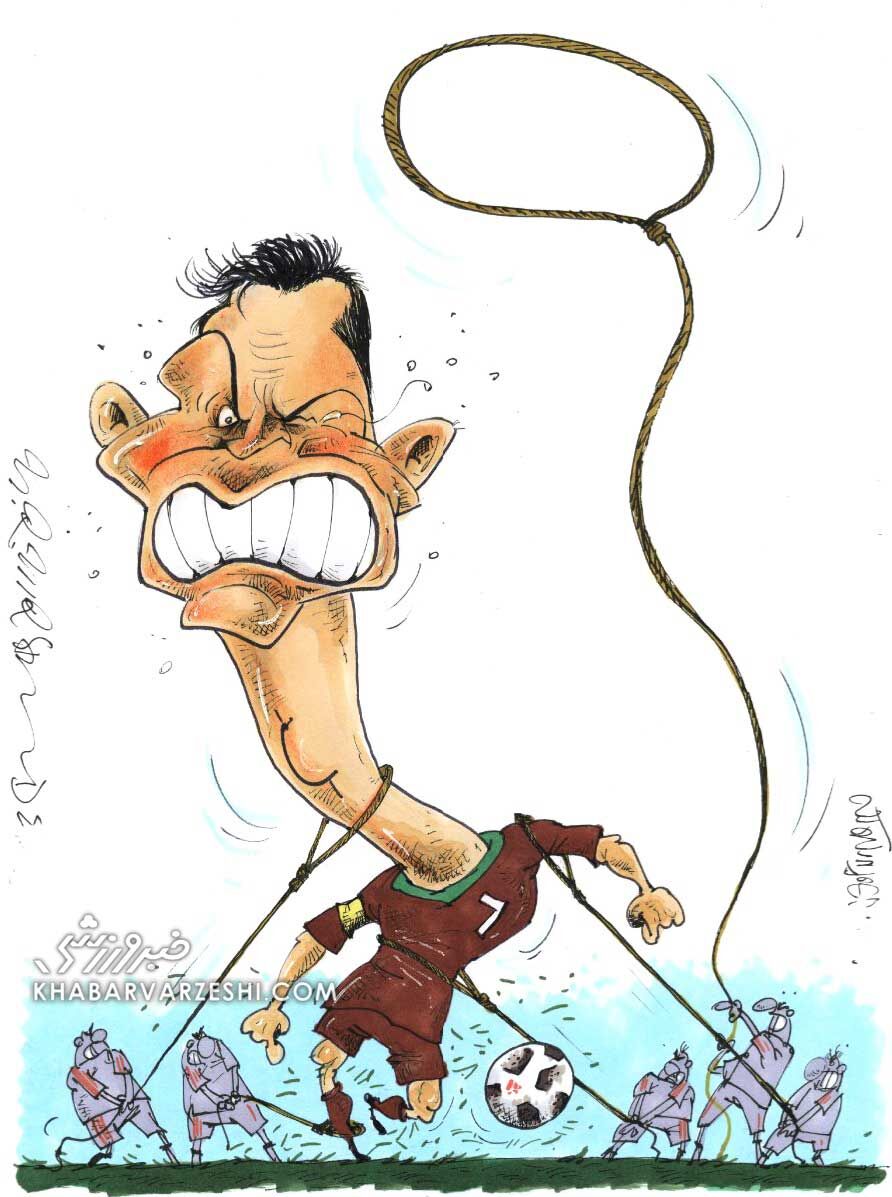 ببینید: طناب‌ها مانع کریس رونالدو نشدند!