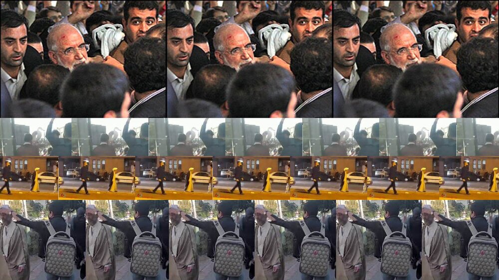 انداختن عمامه از سر مهدی کروبی و نوری؛ برخورد توهین‌آمیز با روحانیون