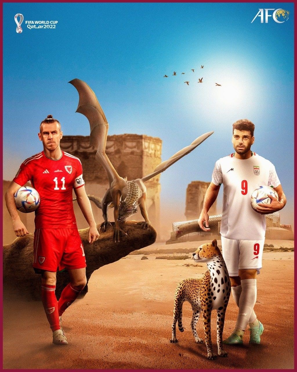 ببینید: استقبال فیفا از بازی ایران - ولز با یوز ایرانی و طارمی!