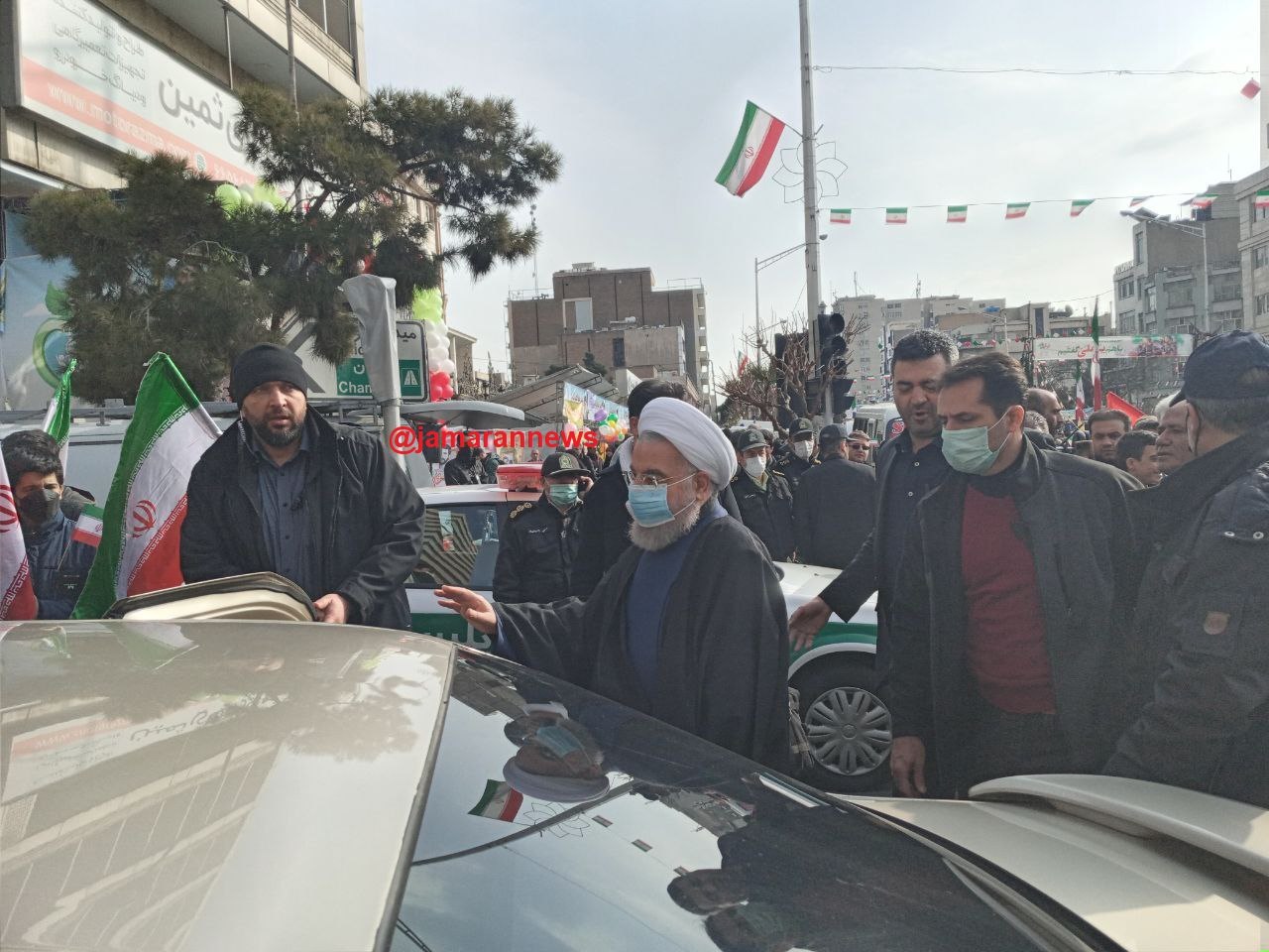 تصاویری از ناطق نوری، محمود واعظی و محمدجواد آذری جهرمی در راهپیمایی ۲۲ بهمن در تهران