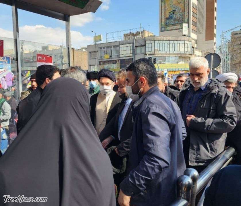 حضور فررند رهبر انقلاب در راهپیمایی ۲۲ بهمن +عکس