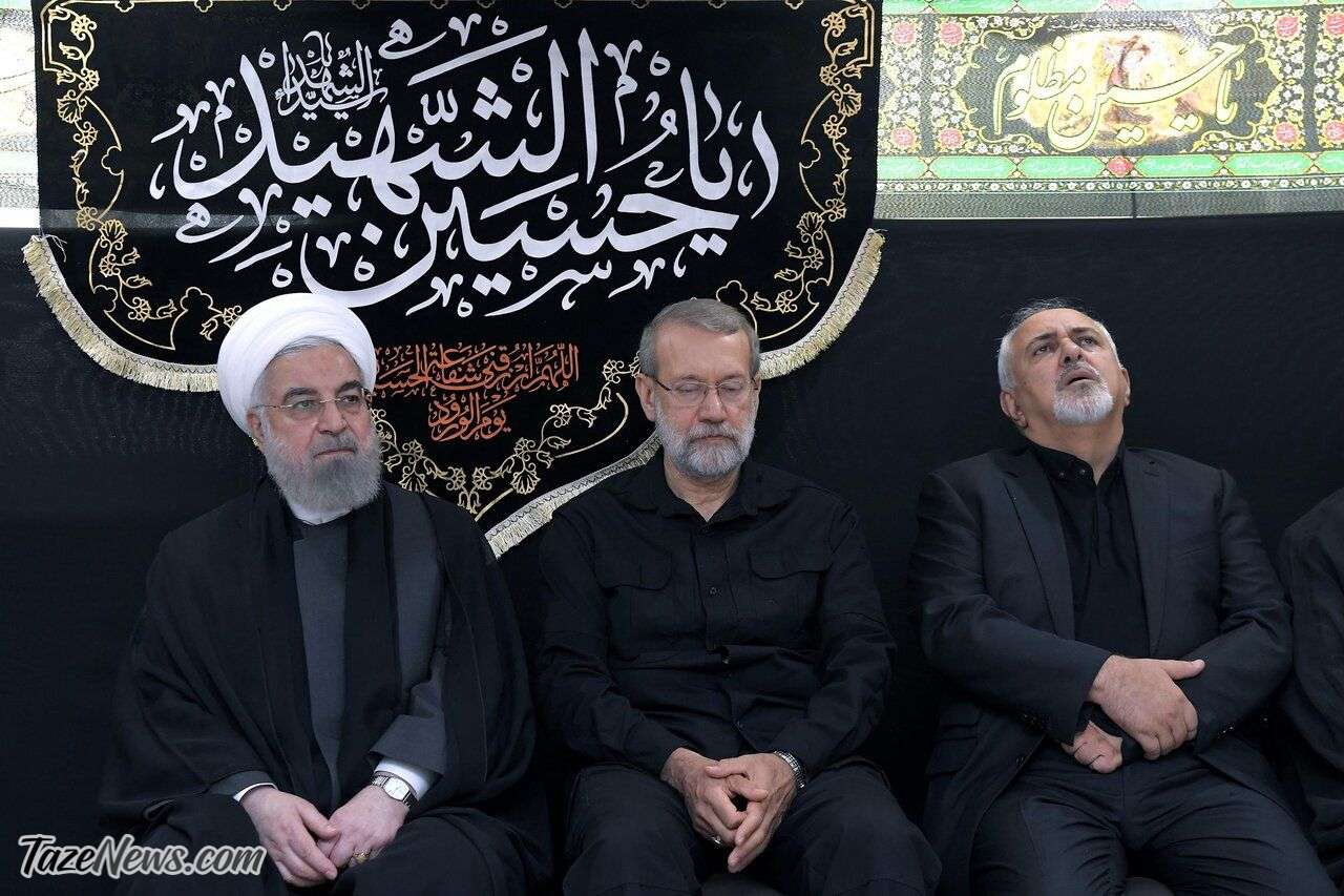 تصاویر چهره گریان لاریجانی و ظریف کنار هم