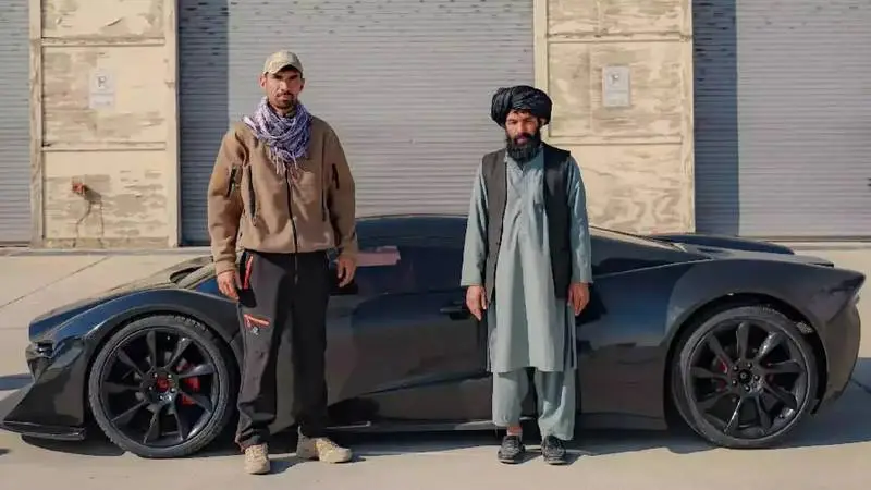 با قراضه طالبان خودروساز می‌شود!؛ رونمایی از سوپراسپرت جنجالی افغانستان در قطر