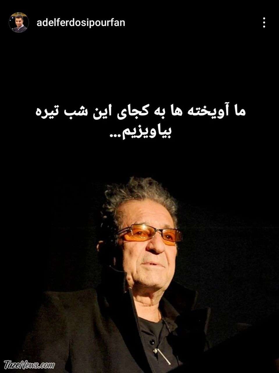 استوری تلخ فردوسی‌پور برای قتل داریوش مهرجویی! +عکس