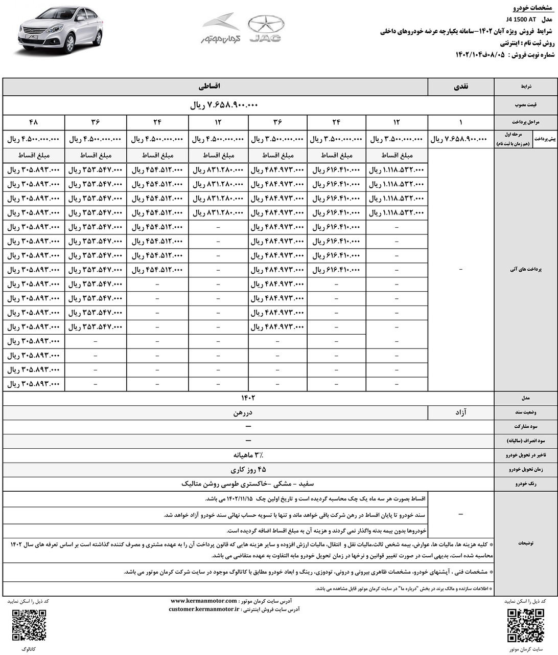 آغاز فروش اقساطی ۲ خودرو ویژه آبان ۱۴۰۲ +جدول قیمت
