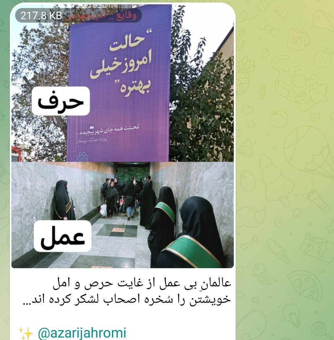 واکنش آذری‌جهرمی به حضور پرتعداد حجاب‌بانان در مترو +عکس