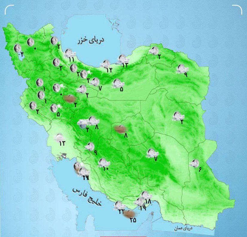 ورود سامانه بارشی به کشور/ بارش برف و باران در این مناطق ورود سامانه بارشی به کشور/ بارش برف و باران در این مناطق