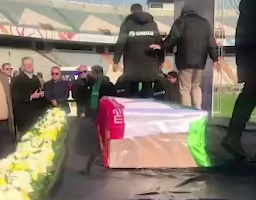 ویدئو| مراسم تشییع پیکر ملیکا محمدی در ورزشگاه آزادی