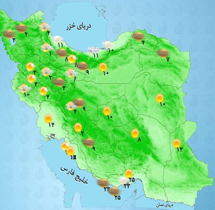 ورود سامانه بارشی به کشور؛ بارش برف و باران در این مناطق کشور +نقشه هواشناسی
