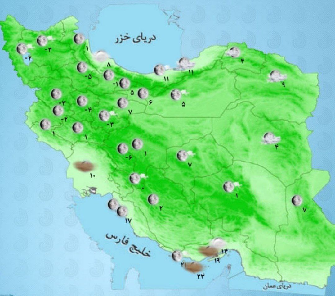 ورود سامانه بارشی جدید به کشور از امروز +نقشه هواشناسی