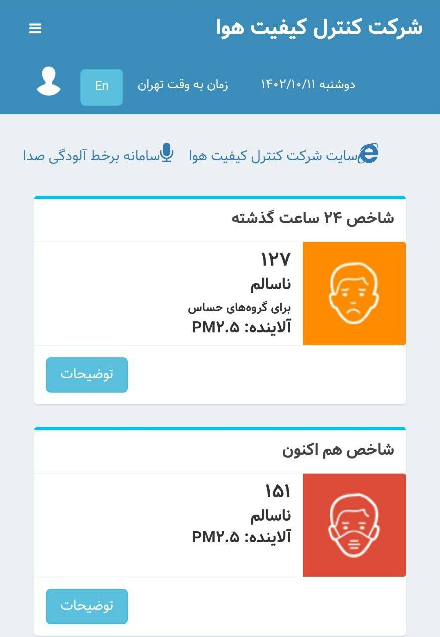 وضعیت هوای تهران بحرانی شد +عکس