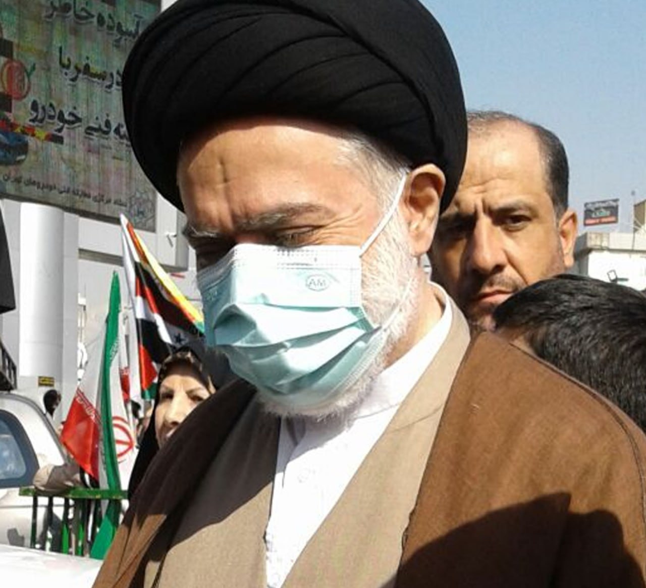 فرزند ارشد رهبر انقلاب در راهپیمایی ۲۲ +عکس