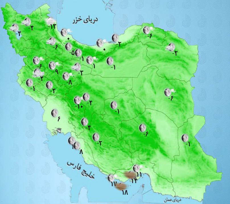 بارش برف و باران در این مناطق کشور +نقشه هواشناسی امروز