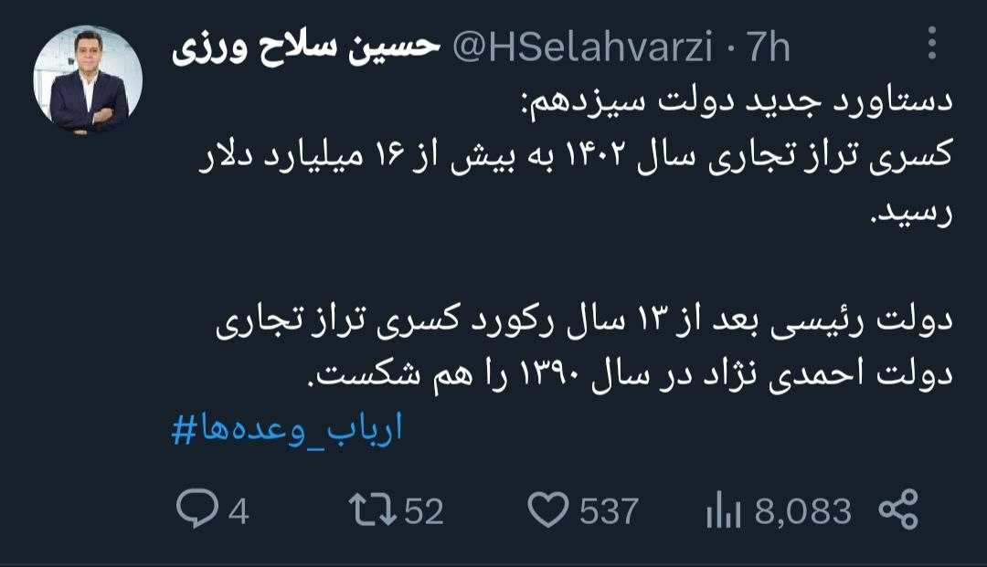 متلک سنگین سلاح‌وزیری به دولت رئیسی خبرساز شد +عکس