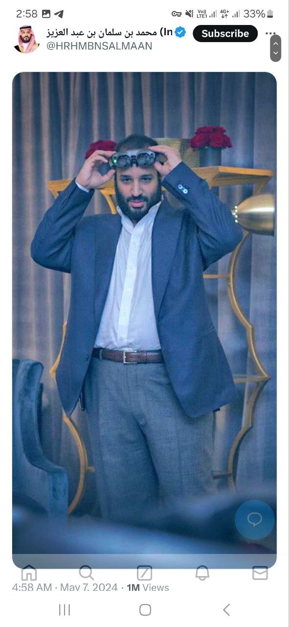 لباس‌ها و عینک عجیب بن‌سلمان خبرساز شد +عکس