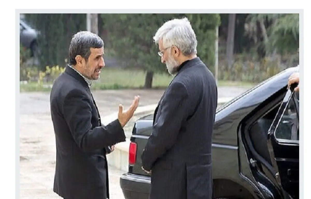 تصویری از بی‌اعتنایی سعید جلیلی به احمدی‌نژاد +عکس