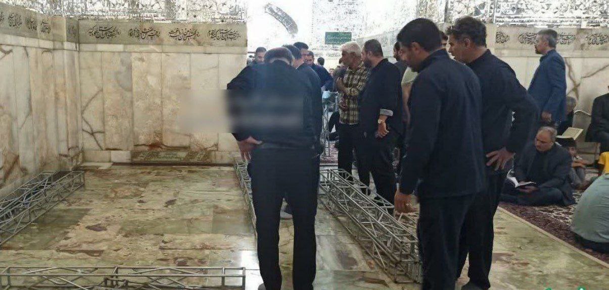 اولین ویدئو از محل دفن شهید ابراهیم رئیسی منتشر شد