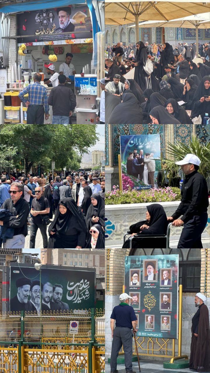عکس| مشهد آغوش خود را برای شهید رئیسی باز کرده