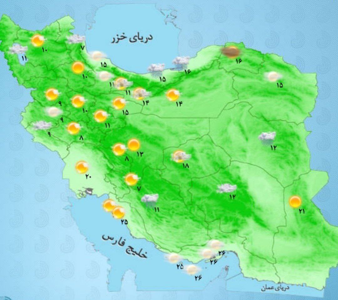 زمان ورود موج بارشی جدید به کشور مشخص شد +نقشه هواشناسی زمان ورود موج بارشی جدید به کشور مشخص شد +نقشه هواشناسی