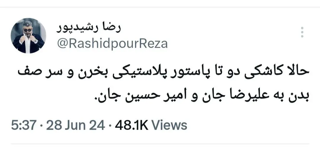 شوخی سنگین رشیدپور با زاکانی و قاضی‌زاده +عکس