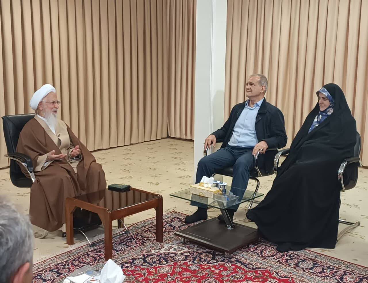 یک مرجع تقلید در دیدار پزشکیان: مردم ایران بزرگ‌زاده هستند و نباید کمیته امدادی اداره شوند