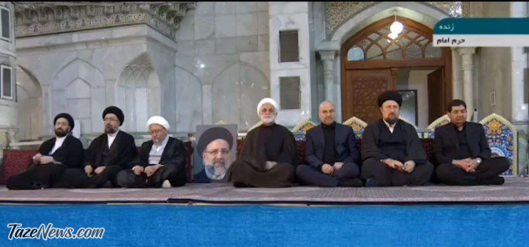 تصویری غم‌انگیز از جای خالی رئیسی در مراسم  ارتحال امام خمینی (ره)