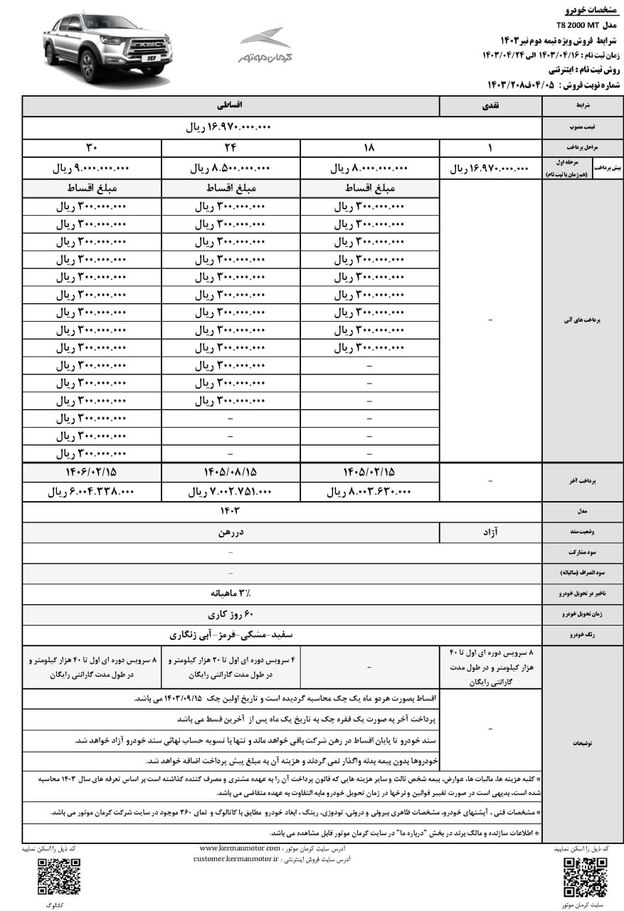 فروش نقدی و اقساطی ۳خودرو از شنبه ۱۶ تیر ۱۴۰۳ +جدول قیمت