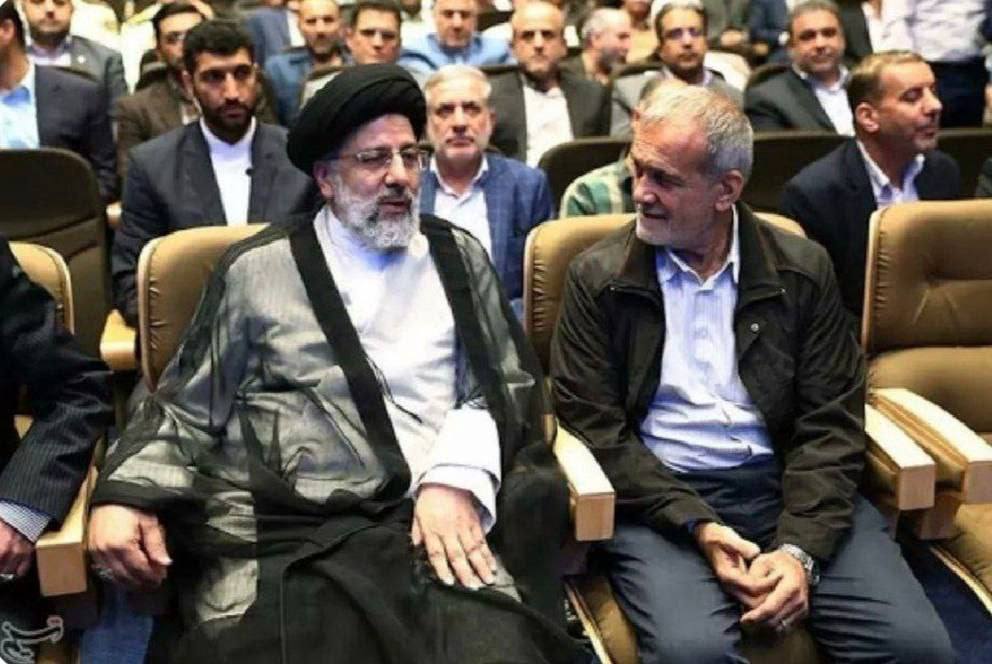 تصویر متفاوت پزشکیان کنار شهید رئیسی +عکس