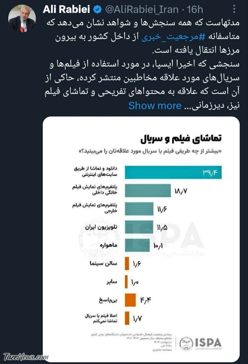 متلک سنگین به شکست دوباره صداوسیما: آیا وقت آن نرسیده که...