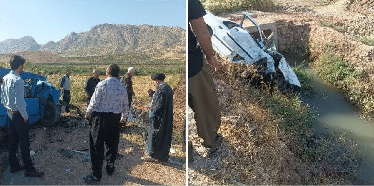 امام جمعه گیلانغرب بر اثر سانحه رانندگی به بیمارستان منتقل شد +عکس
