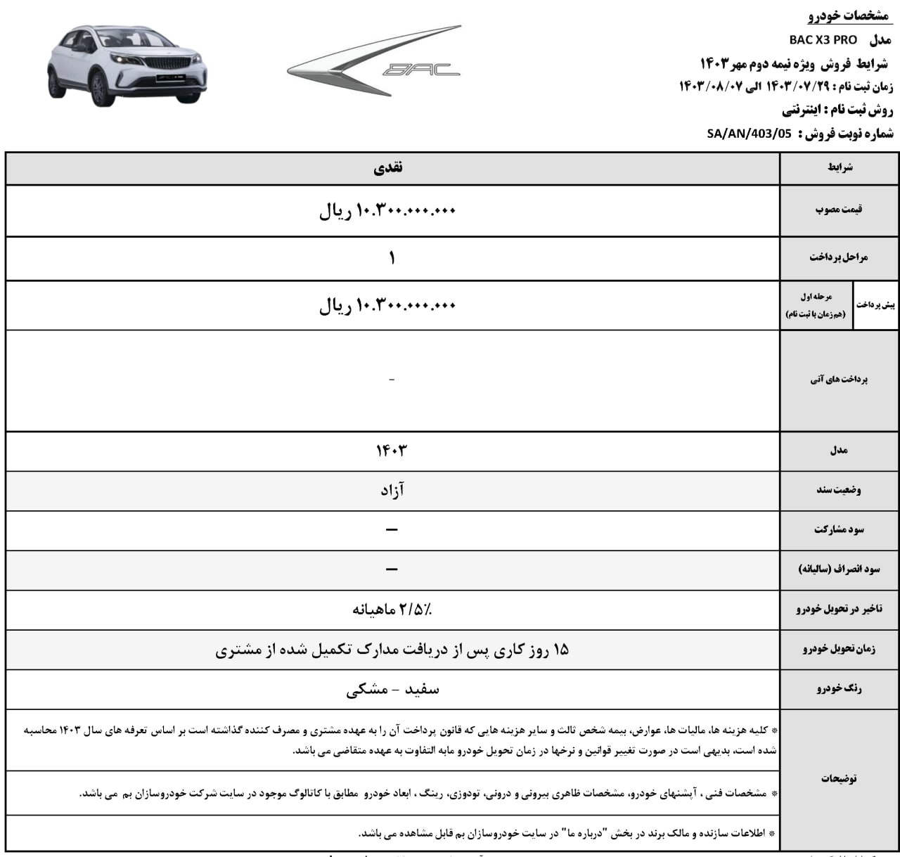 فروش جدید یک خودرو از امروز ۲۹ مهر؛ مهلت ثبت نام تا ۷ آبان ۱۴۰۳ +قیمت