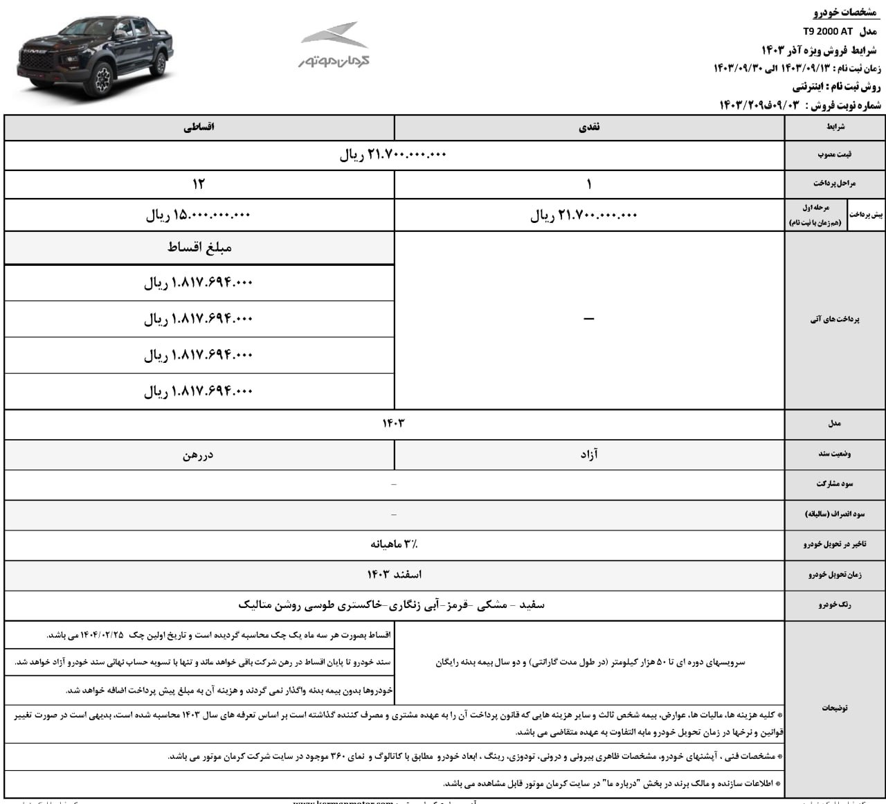 فروش فوق‌العاده و اقساطی ۳ خودرو از فردا ۱۳ آذر ۱۴۰۳ +قیمت