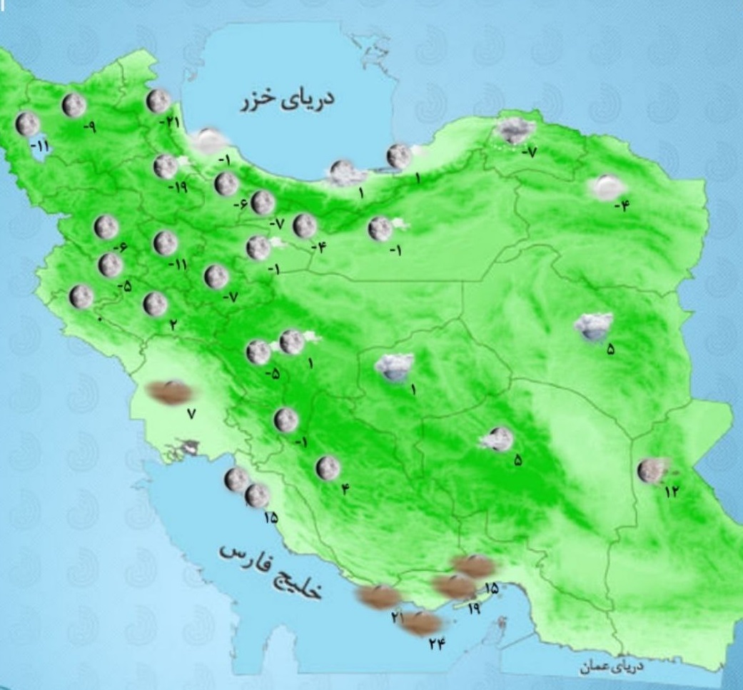 بارش سنگین برف و باران امروز در این مناطق قطعی است +نقشه هواشناسی بارش سنگین برف و باران امروز در این مناطق قطعی است +نقشه هواشناسی