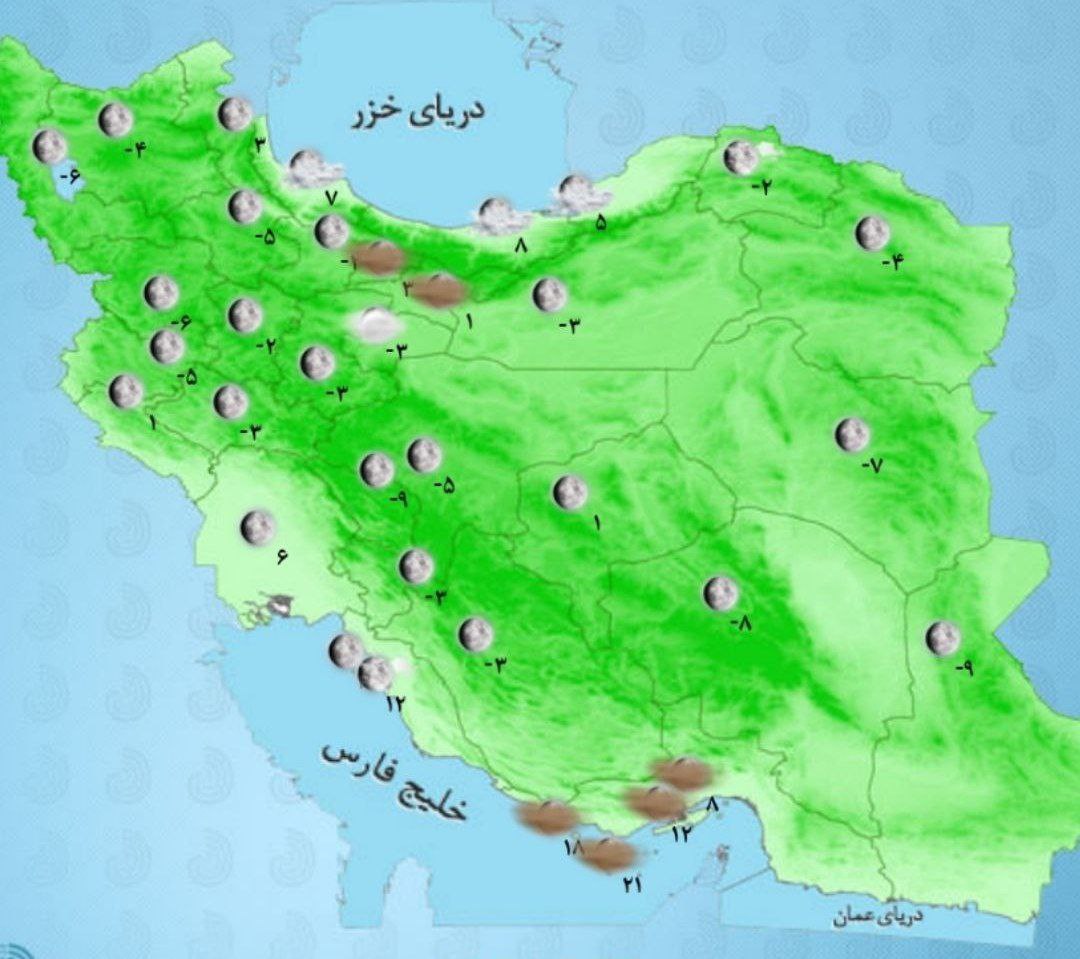 بارش برف و باران در این مناطق قطعی است/ سامانه بارشی در راه است +نقشه هواشناسی