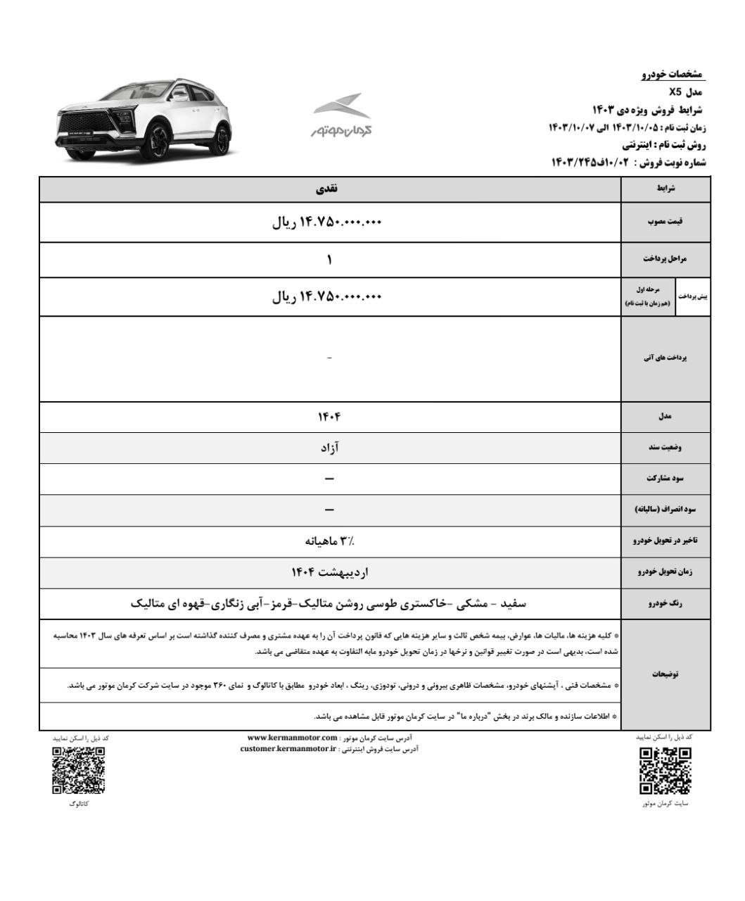 پیش فروش ۳ خودرو از فردا چهارشنبه ۵ دی ۱۴۰۳ +جدول قیمت