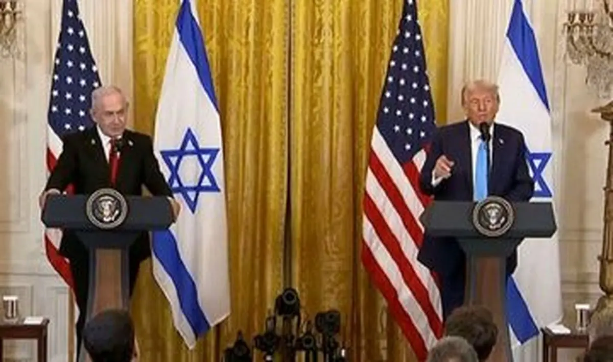 ترامپ در کنفرانس مطبوعاتی با نتانیاهو: می‌خواهم ایران صلح‌آمیز و موفق باشد