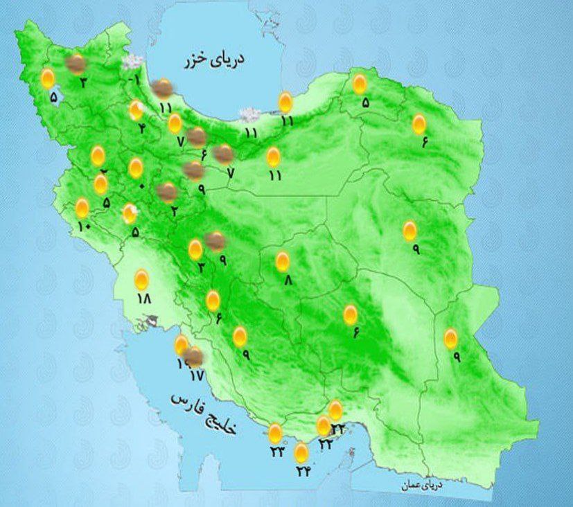 بارش سنگین برف و باران امروز پنجشنبه در این مناطق قطعی شد +نقشه هواشناسی بارش سنگین برف و باران امروز پنجشنبه در این مناطق قطعی شد +نقشه هواشناسی