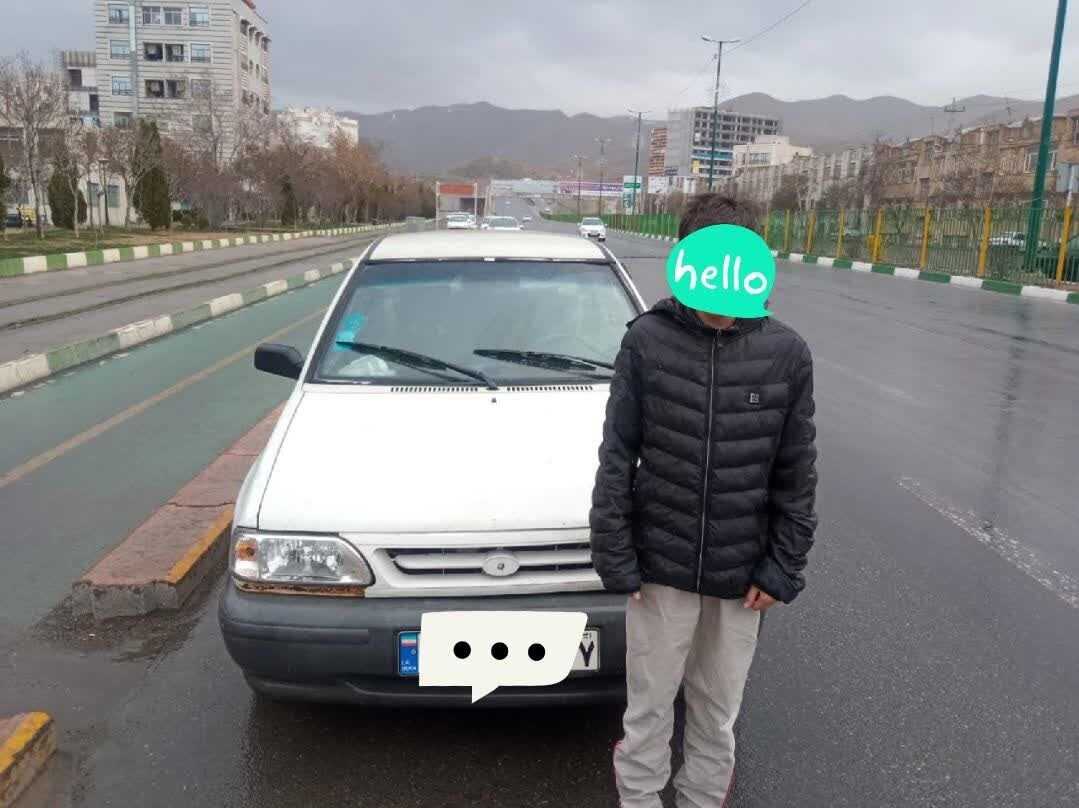پلیس ماشین راننده ۱۰ ساله اراکی را توقیف کرد!