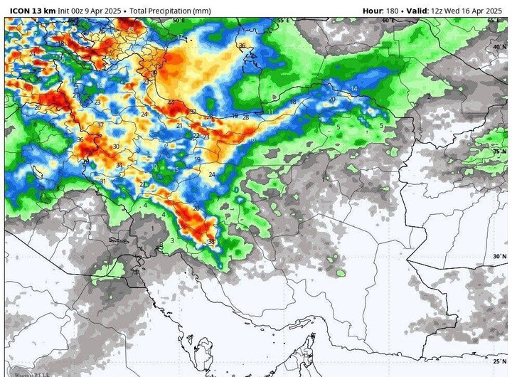 تشدید سامانه بارشی فردا در این مناطق؛ برای باران و کاهش دما آماده باشید +نقشه هواشناسی